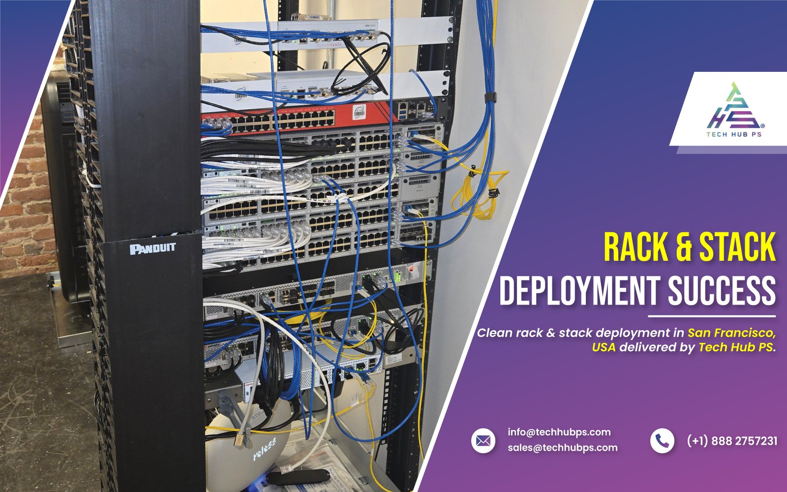 Successful Completion of Rack & Stack of Equipment and Power-Up Project